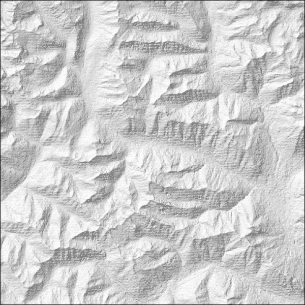 Created with the hillshade tool.